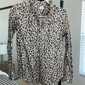 J crew animal print shirt